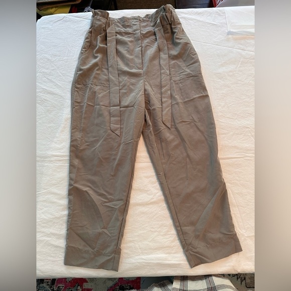 🎉Prologue Trousers W/Decorative Waistband & Sash Greige Color Size M - Picture 6 of 11